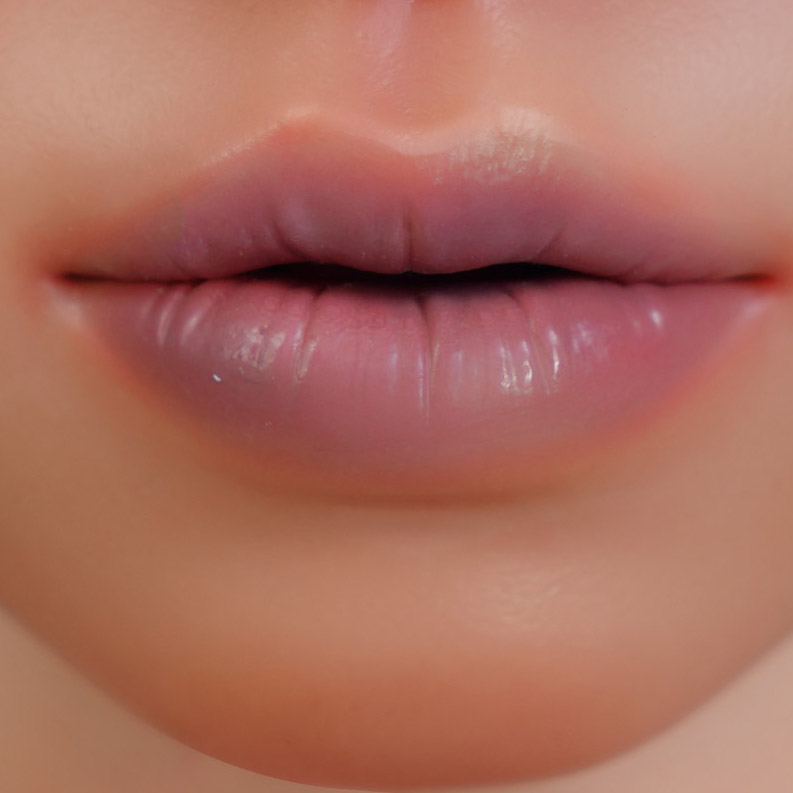 nude lips makeup finish